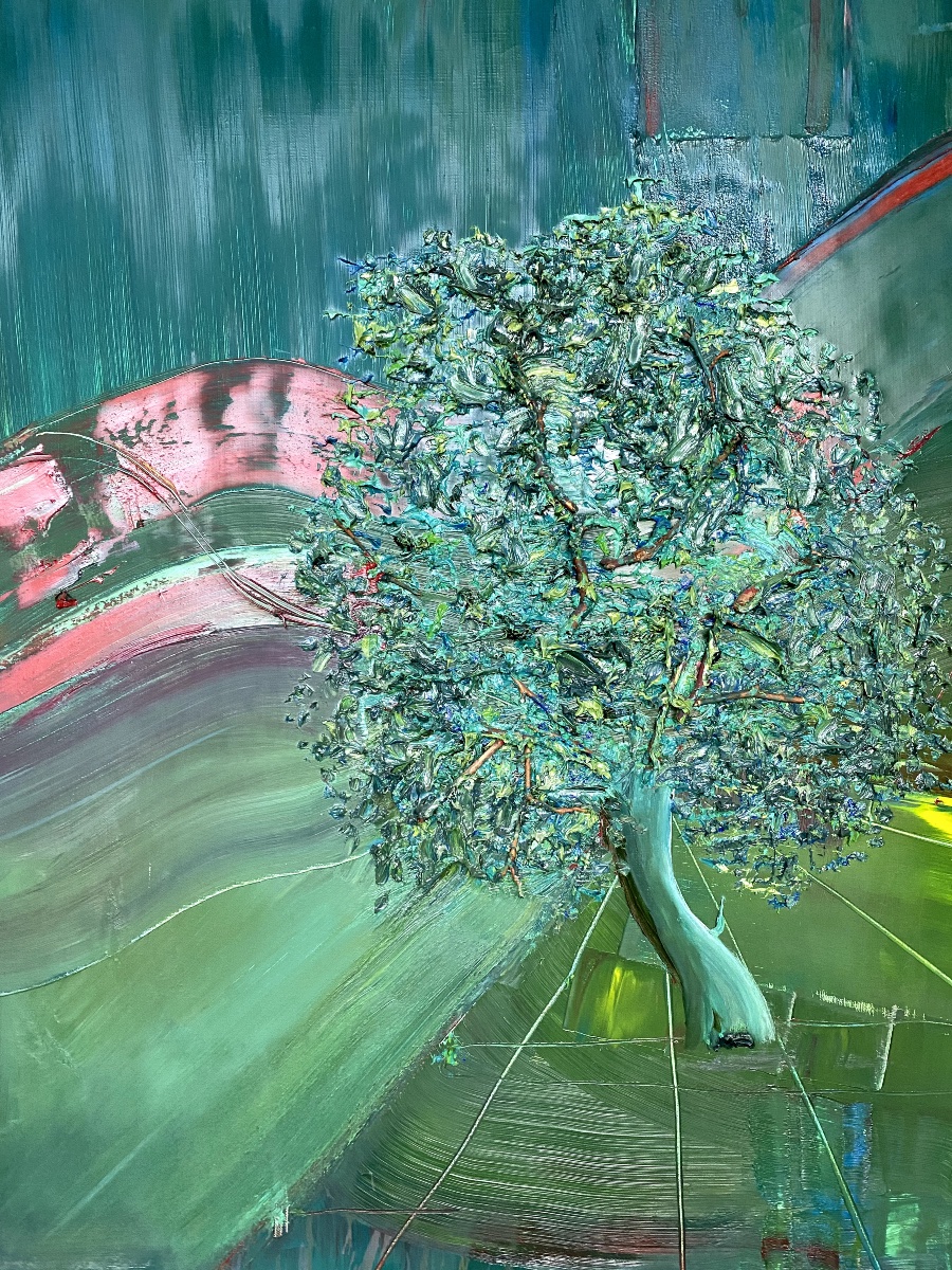 Large Format Contemporary Art - Abstract Landscape - Mixed Media On Canvas By Martin Reyna-photo-1