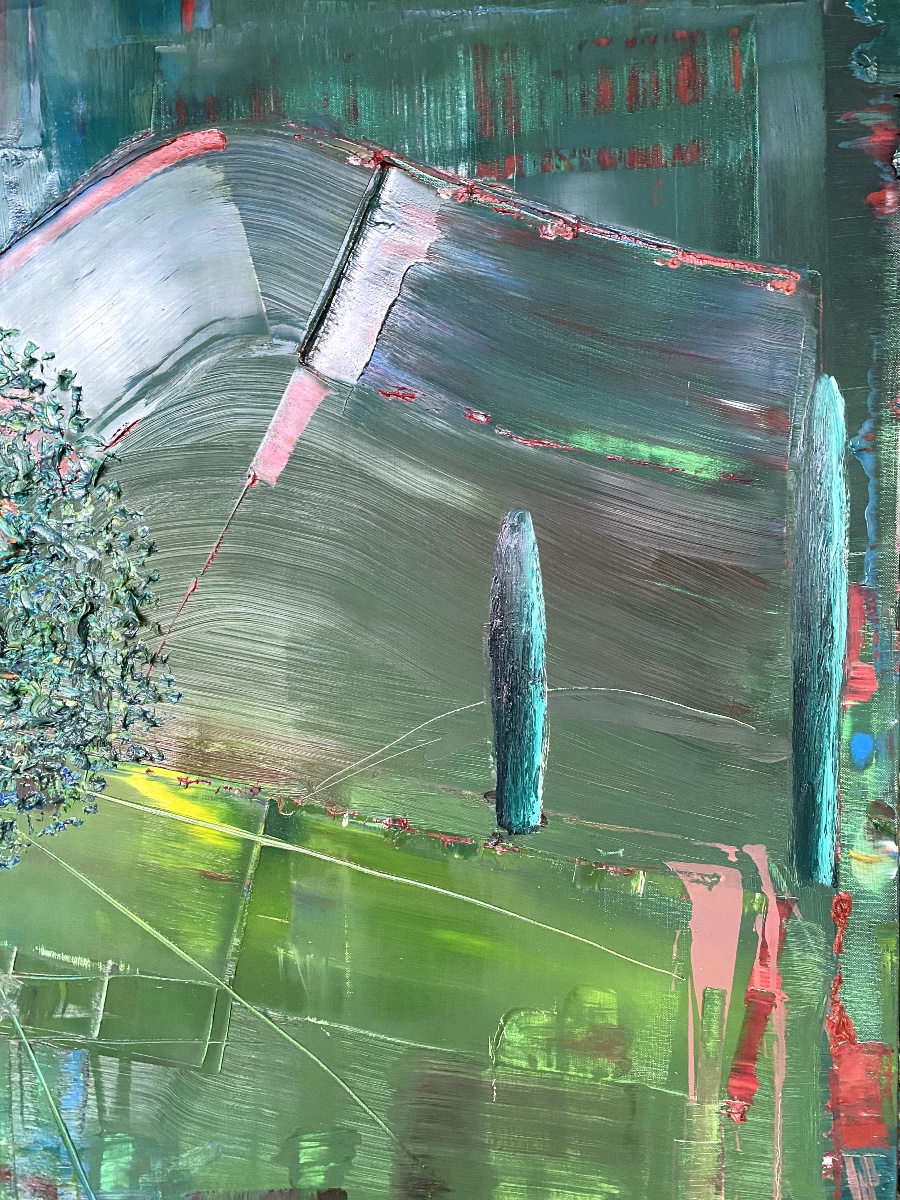 Large Format Contemporary Art - Abstract Landscape - Mixed Media On Canvas By Martin Reyna-photo-3