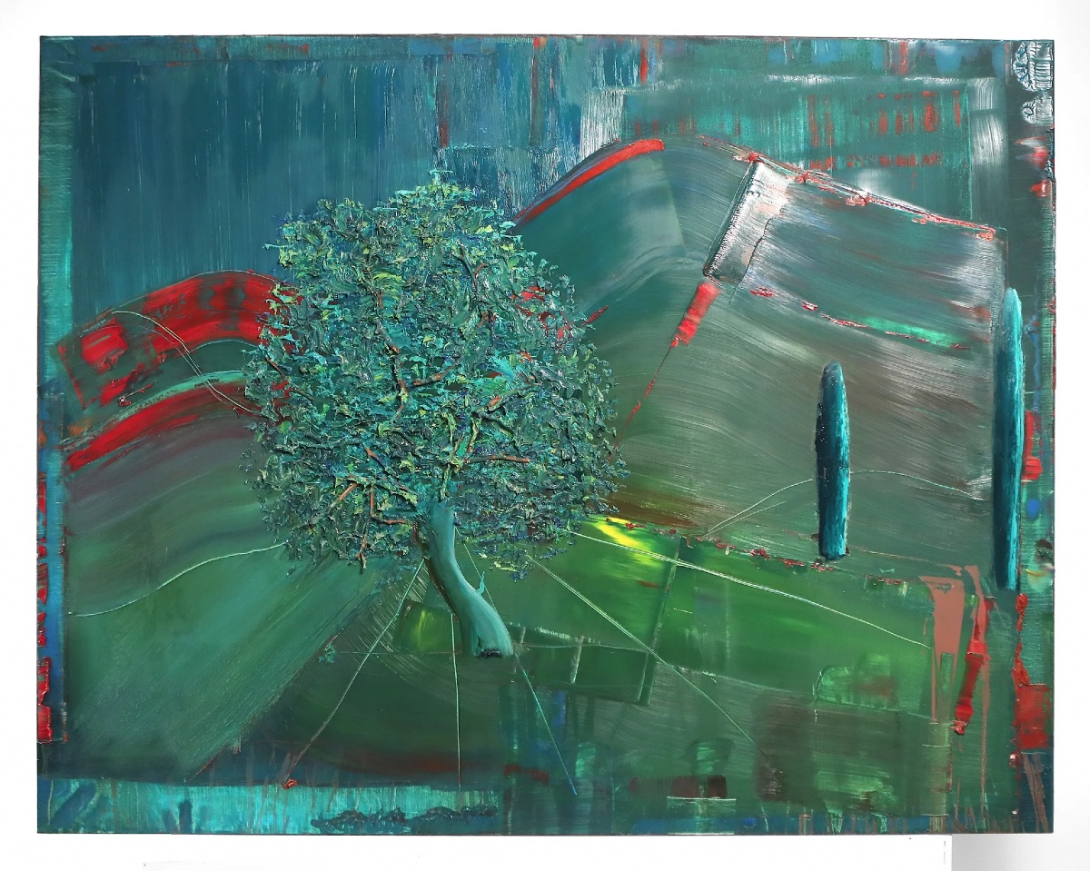 Large Format Contemporary Art - Abstract Landscape - Mixed Media On Canvas By Martin Reyna