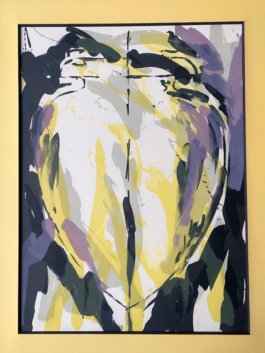 Lithograph Signed By Catherine Viollet, Numbered 30/60, Circa 1986-photo-2