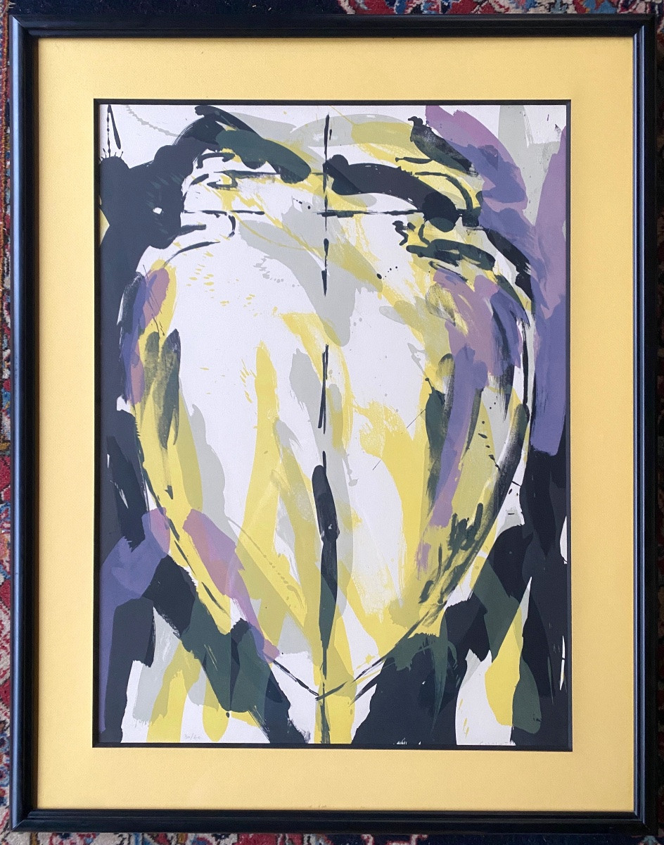 Lithograph Signed By Catherine Viollet, Numbered 30/60, Circa 1986-photo-3