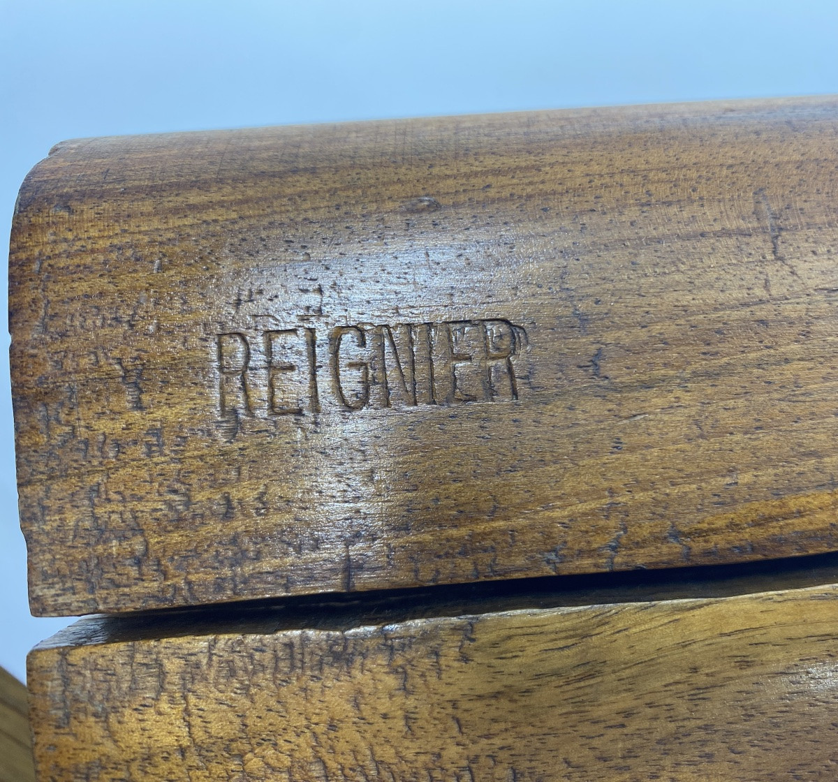 l'Amour la Tendresse grande sculpture unique  en Bois signée en creux REIGNIER  60X11X7,5cm-photo-1