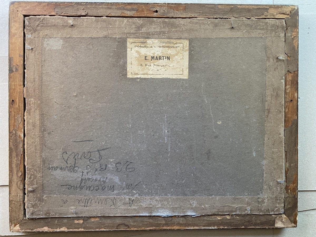 VENISE aquarelle de Umberto ONGANIA peintre de Venise 1867 - 1942 dans son cadre d'origine-photo-1