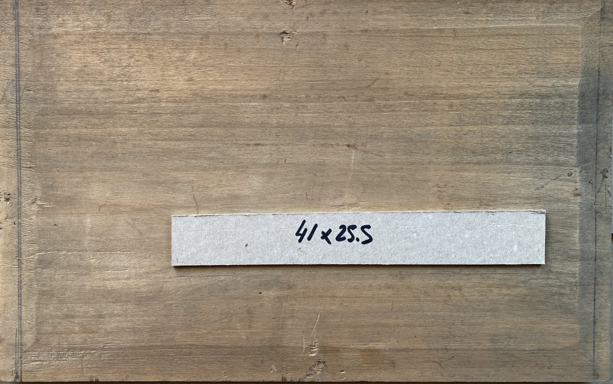 Huile sur Panneau de bois école de Barbizon XIX ème début XXème 41 cm x 25,5 cm-photo-4