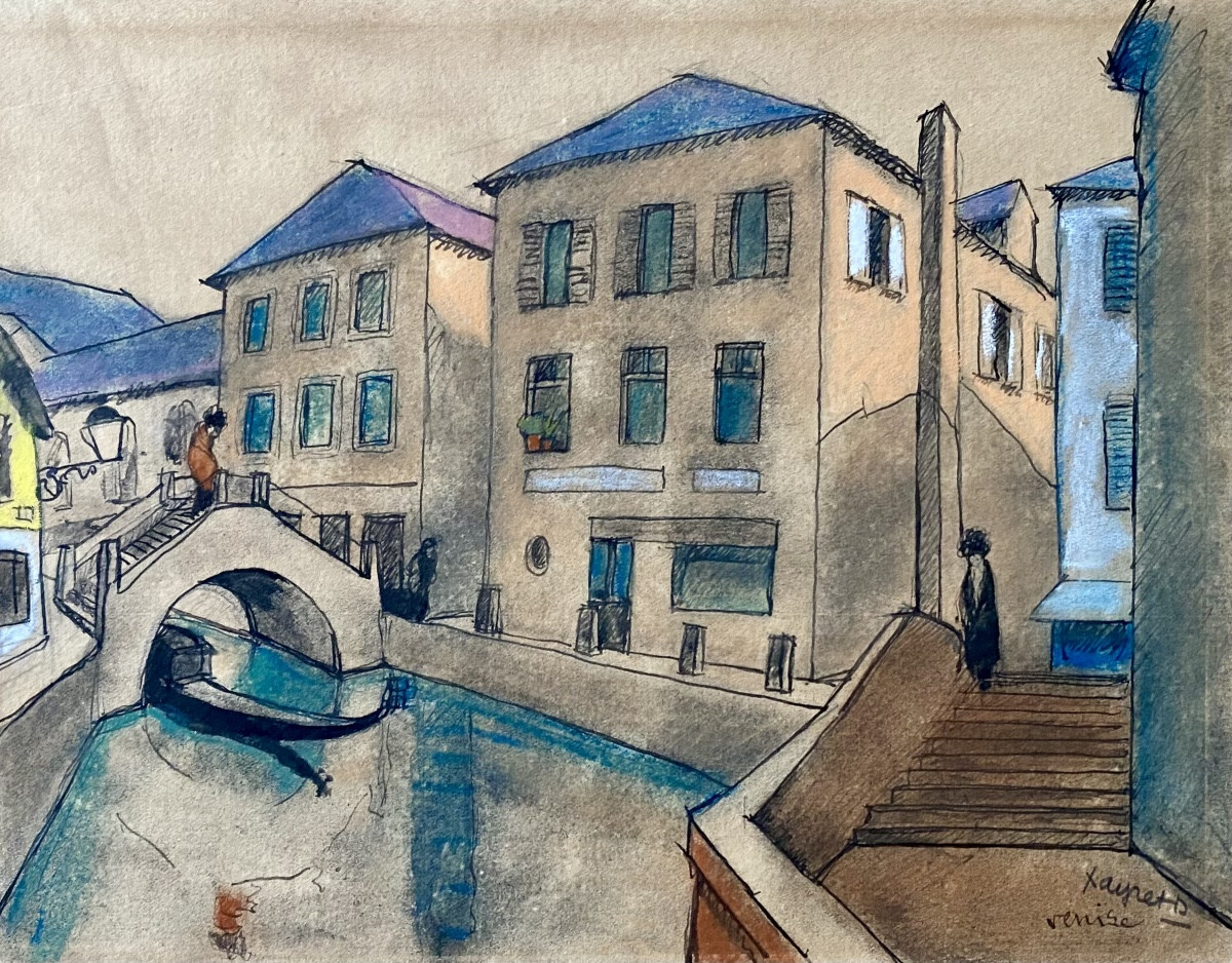 Venice - Drawing Mounted On Paper