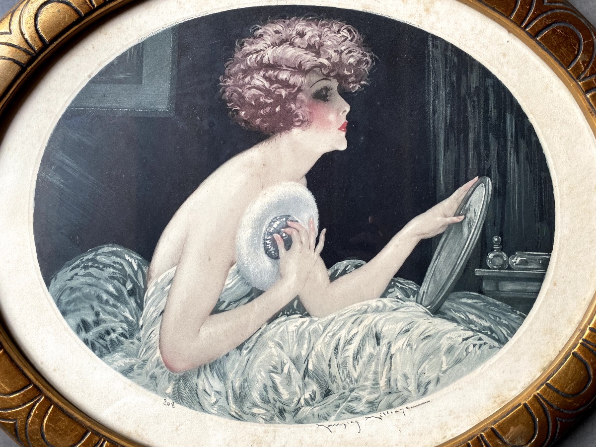 Framed Engravings 1920s/1930s Signed Maurice Millière (1871-1946)-photo-3