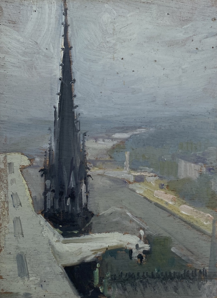 Pochade Notre-Dame de Paris - Théodore Boulard (1887-1961)