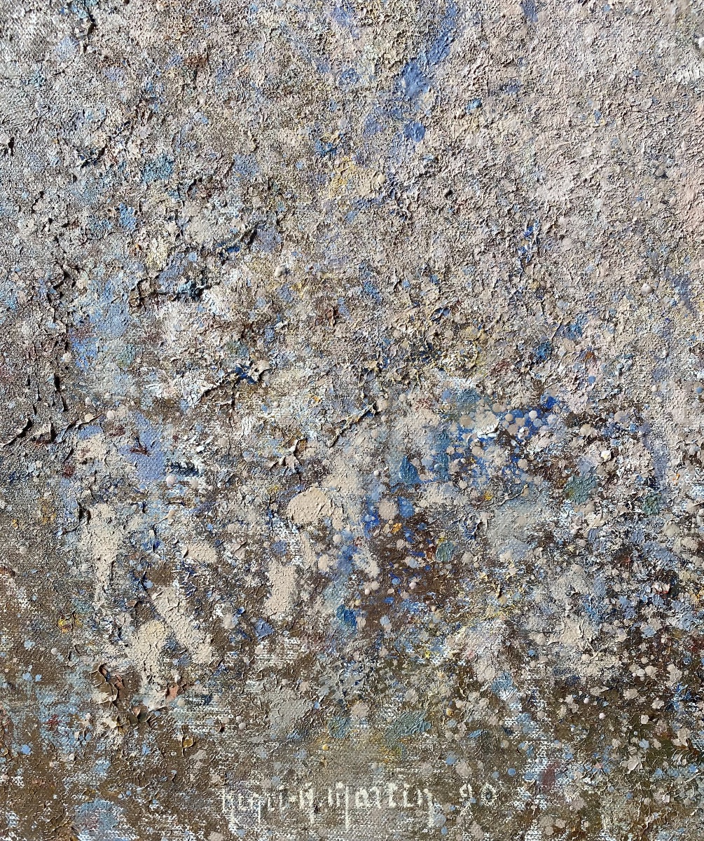 Les Alpilles (provence) - Oil On Canvas Signed Henri-andré Martin (1918-2004)-photo-2