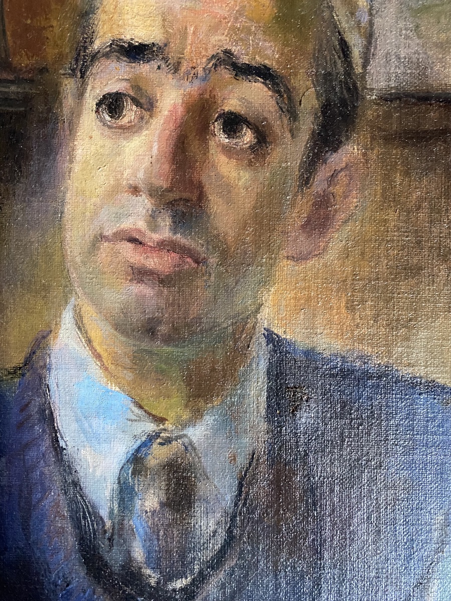 Elegant Portrait Of A Man Wearing A Kufi Or A Taraz - Olga Dormandi (1900–1971)-photo-3
