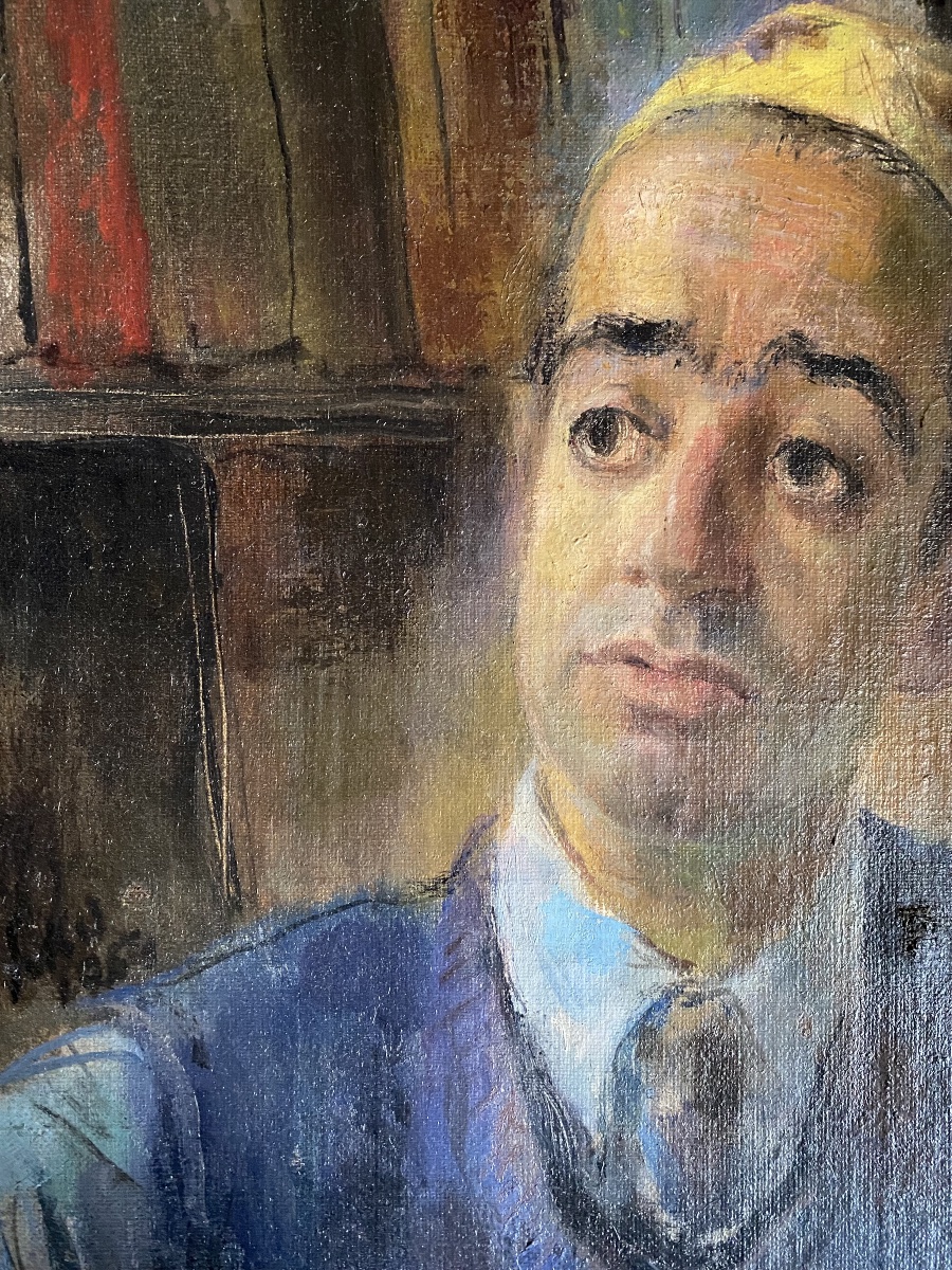 Elegant Portrait Of A Man Wearing A Kufi Or A Taraz - Olga Dormandi (1900–1971)-photo-4