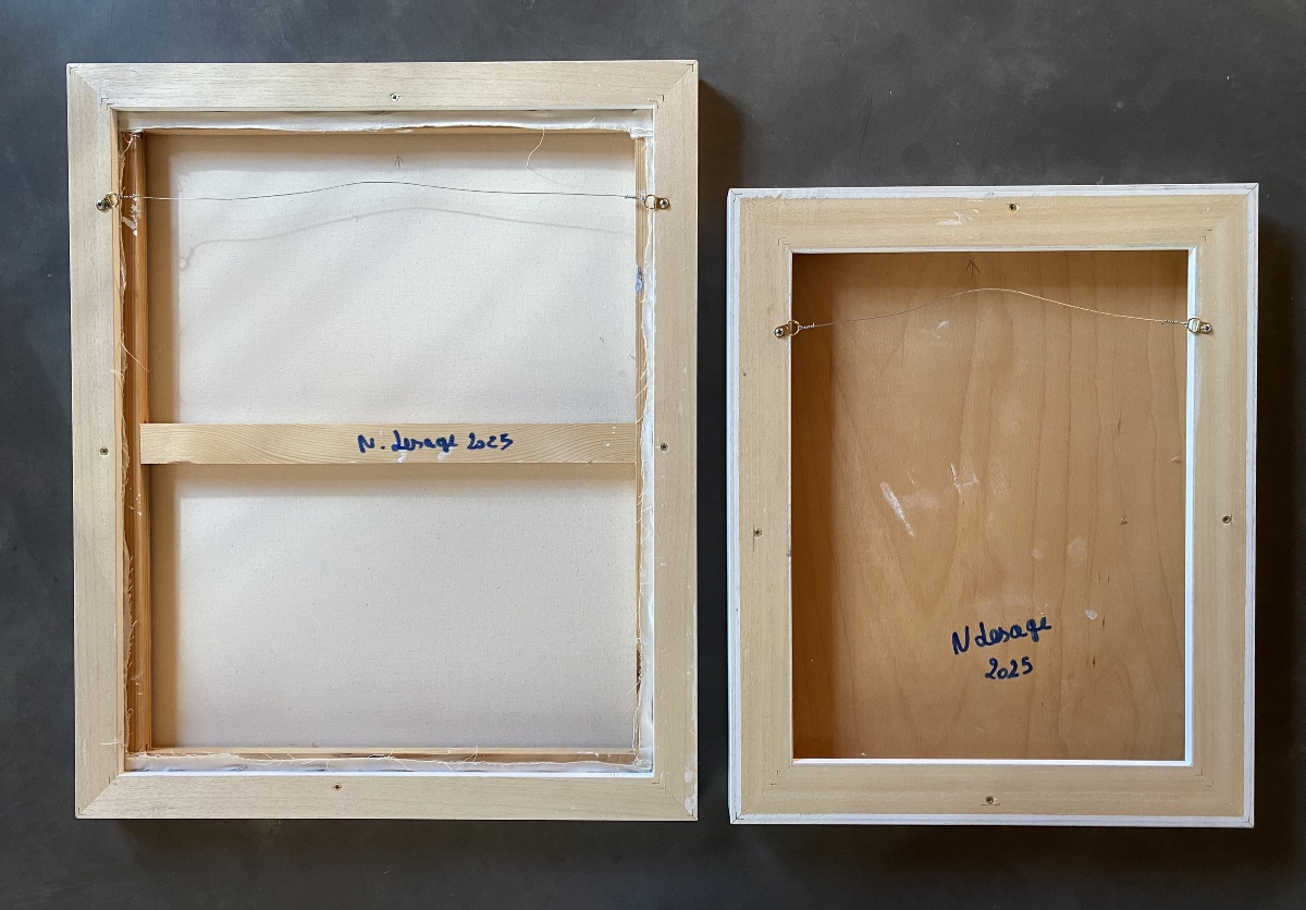 Diptych Of Modern Paintings - Nathalie Lesage-photo-4