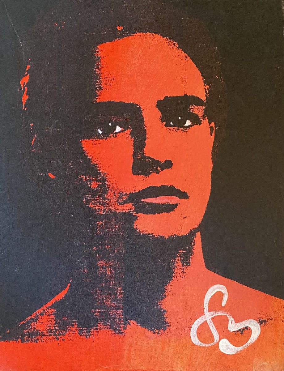 Portrait Of Marlon Brando In Red - Symon