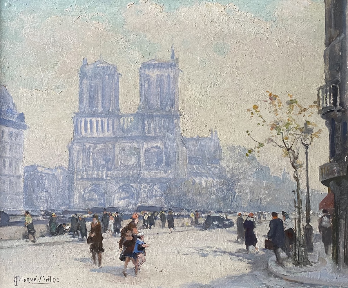 Notre-dame Cathedral In Paris - Jules Hervé-mathé (1868–1953)-photo-3