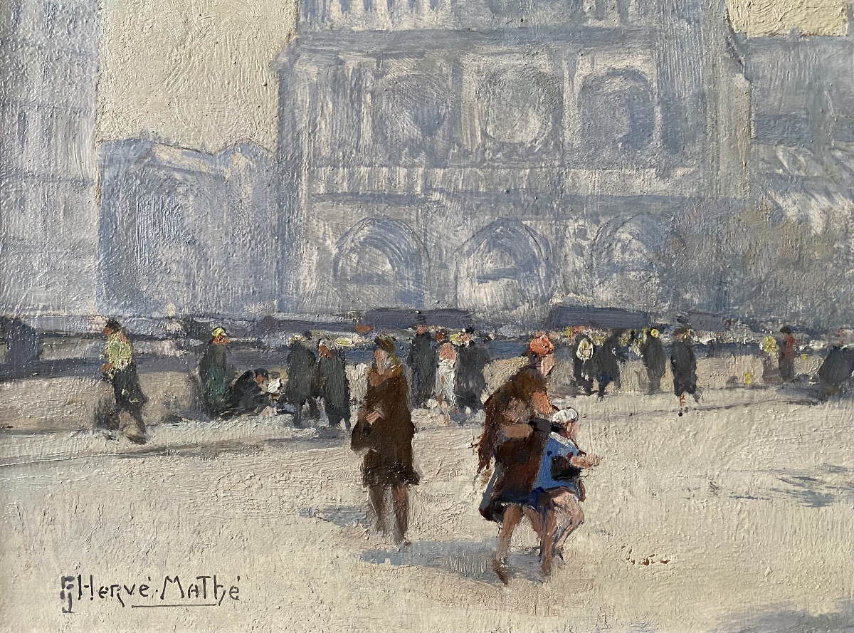 Notre-dame Cathedral In Paris - Jules Hervé-mathé (1868–1953)-photo-4