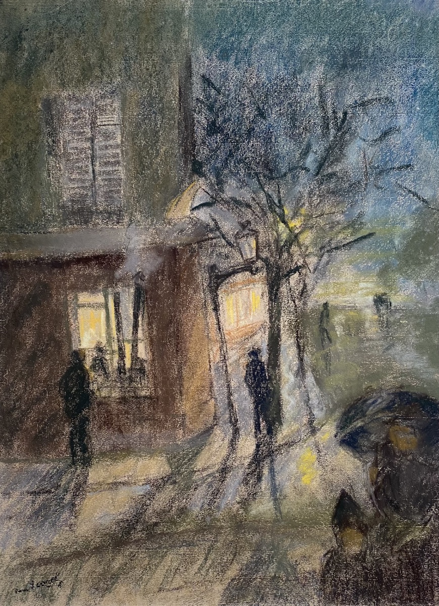 Montmartre By Night - René Levrel (1900–1981)