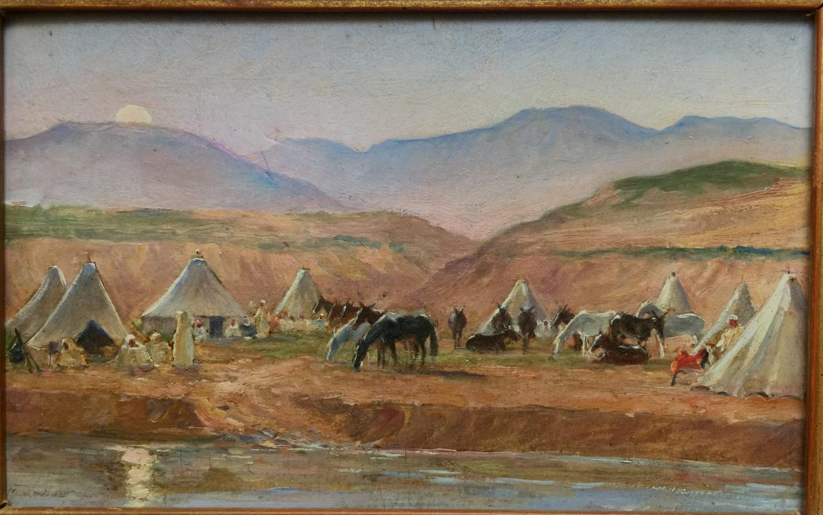 Orientalist Maurice Romberg De Vaucorbeil Camp Route Fez