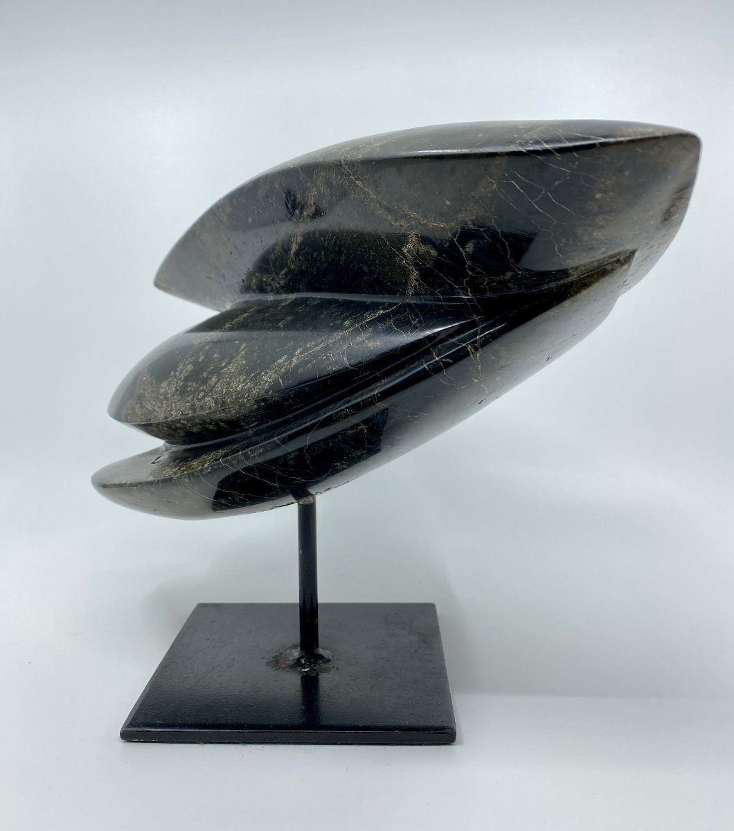 André Bonhomme Marble Sculpture Signed Below L 33 Cm X H 15 Cm X Depth 18 Cm-photo-2