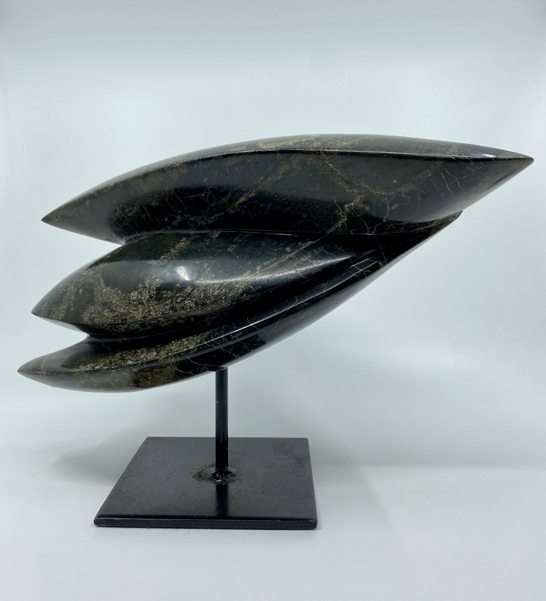 André Bonhomme Marble Sculpture Signed Below L 33 Cm X H 15 Cm X Depth 18 Cm
