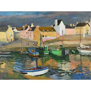Oil By Lucien Weil 1902 1963 The Little Port Of Erquy? Where He Lived Or From Brittany 