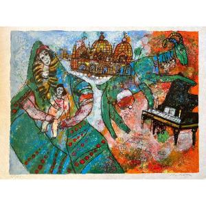 Lithograph Théo Tobiasse (1927-2012) 173/175