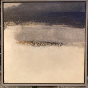 Abstract Lacquer Artwork On Wood By Gerard Deroules, Born In 1949, 60 X 60 Cm