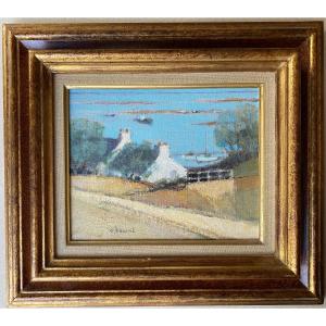 Village en bord de mer (Bretagne) - André Bourrié