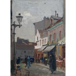 Pochade Montmartre - Théodore Boulard (1887-1961)