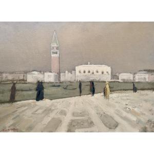 Le campanile de Saint-Marc de Venise - Henri-André Martin (1918-2004)