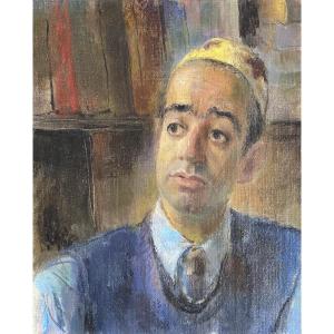 Élégant portrait d’homme portant un kufi ou un taraz - Olga Dormandi (1900-1971)
