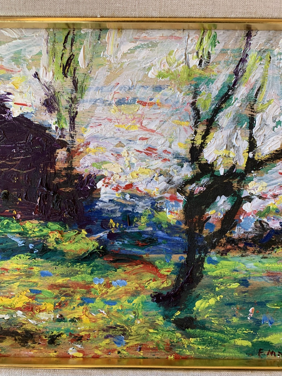House In Fabbricciano. Oil On Panel-photo-2