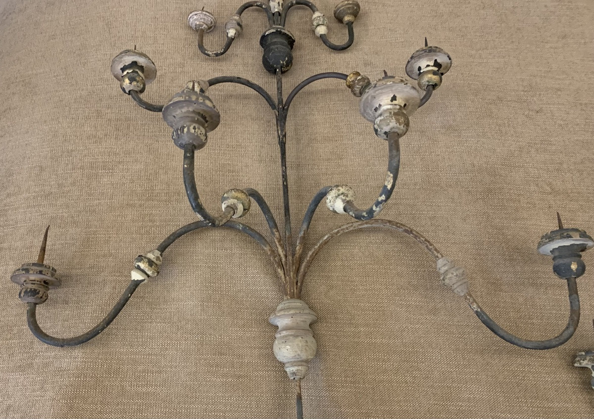 Paire de Chandelier Antiques, Toscane 17 /18 Siècle-photo-5