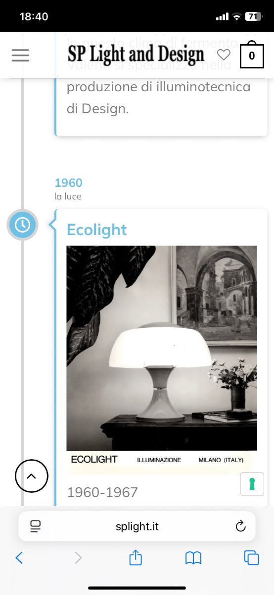 Home. Lamp By Gaetano Sciolari For Ecolight 1960/67-photo-2