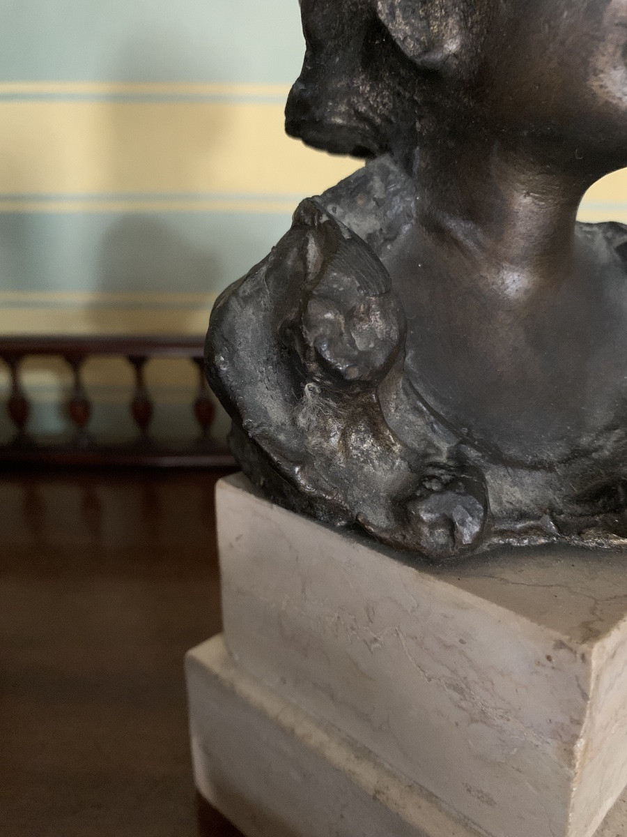 Small Bronze Sculpture Signed De Martino-photo-2
