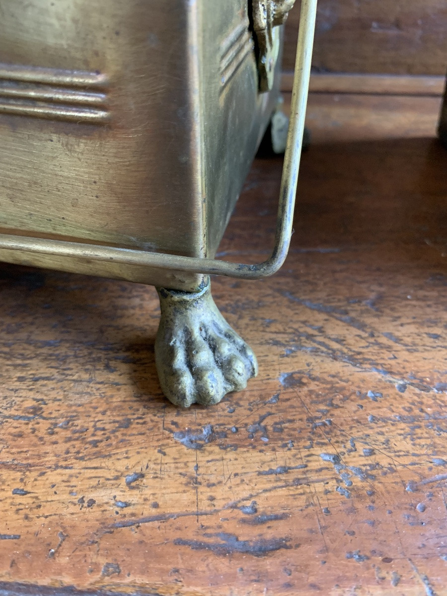 Antique Brass Plate Warmer, 19th Century-photo-4