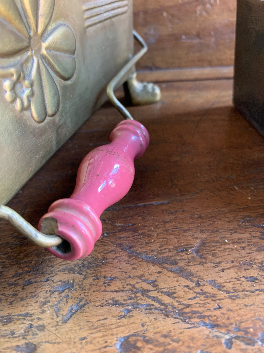 Antique Brass Plate Warmer, 19th Century-photo-8