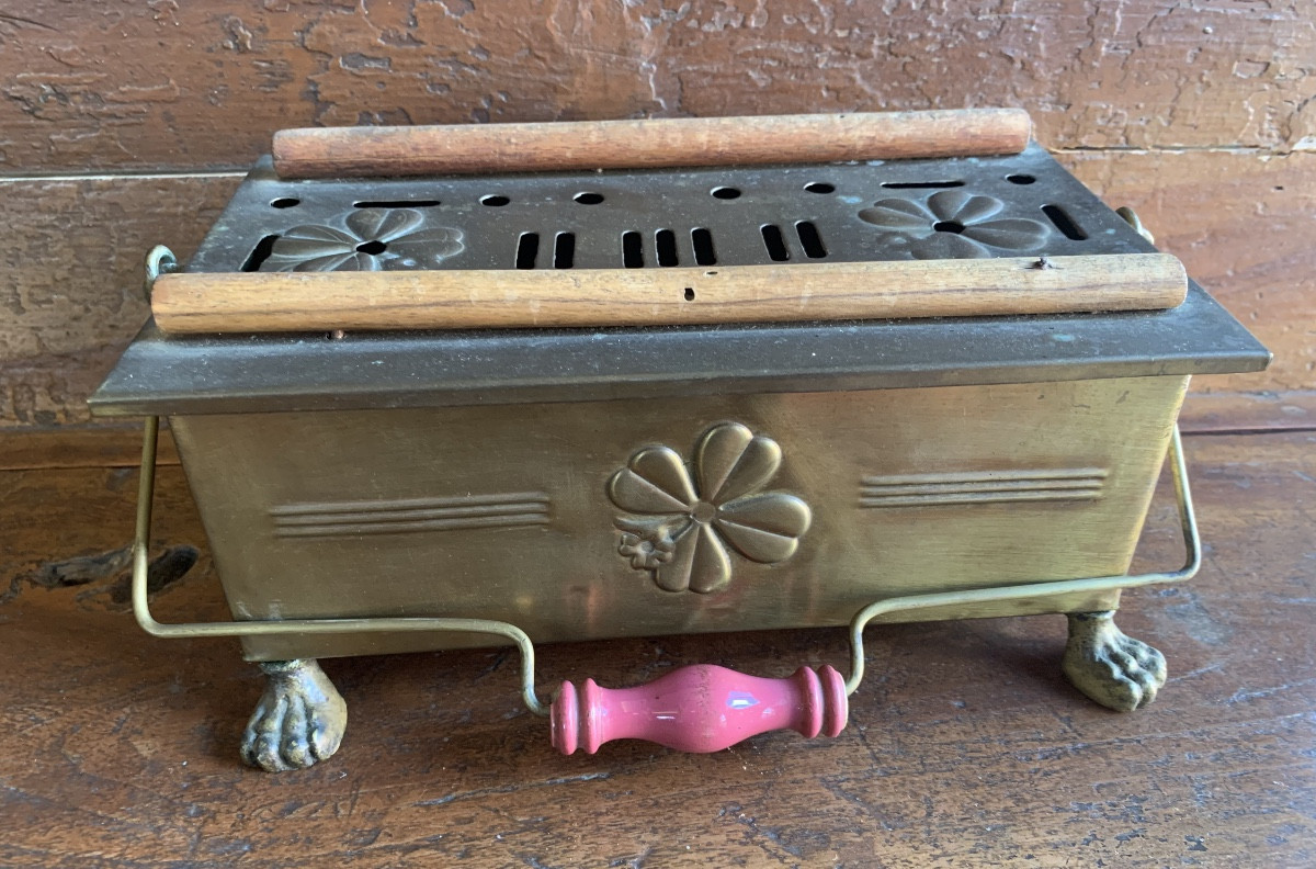 Antique Brass Plate Warmer, 19th Century