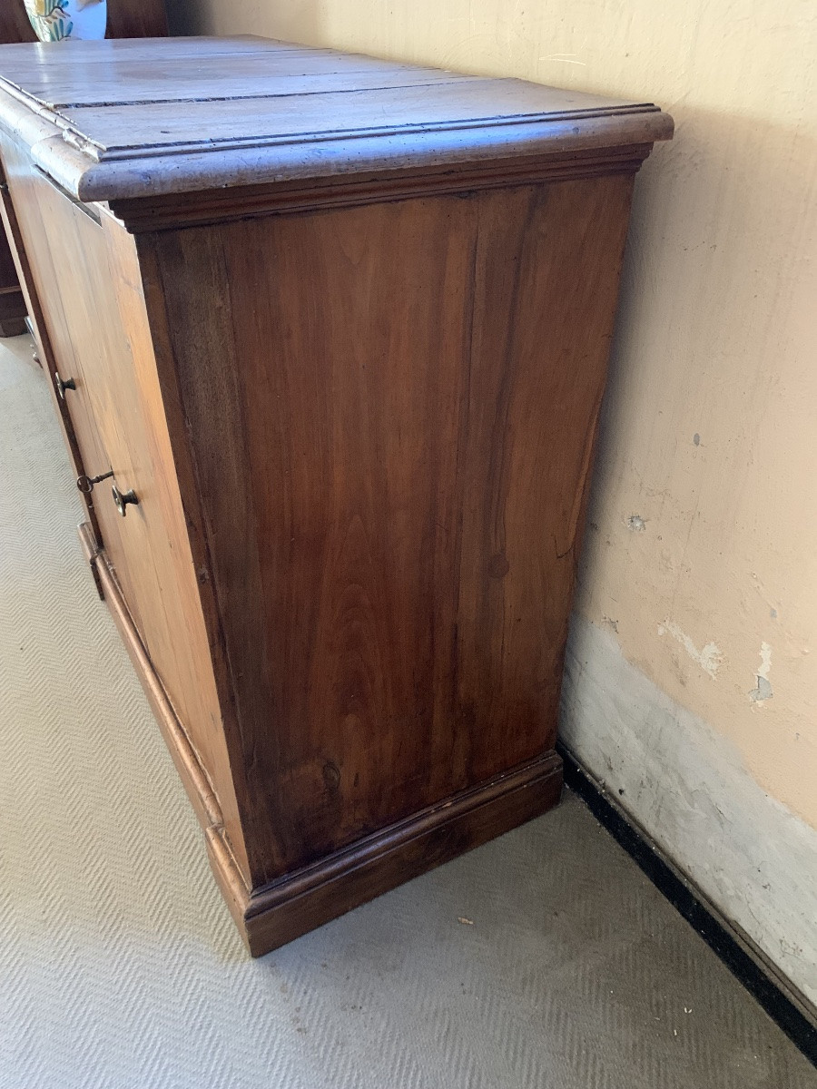 Ancient Tuscan Credenza In Walnut, 17th/18th Century-photo-2