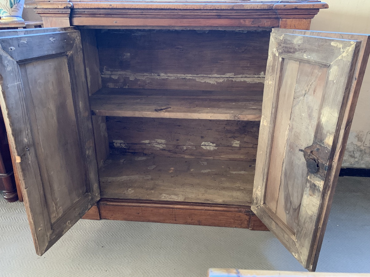 Ancient Tuscan Credenza In Walnut, 17th/18th Century-photo-5