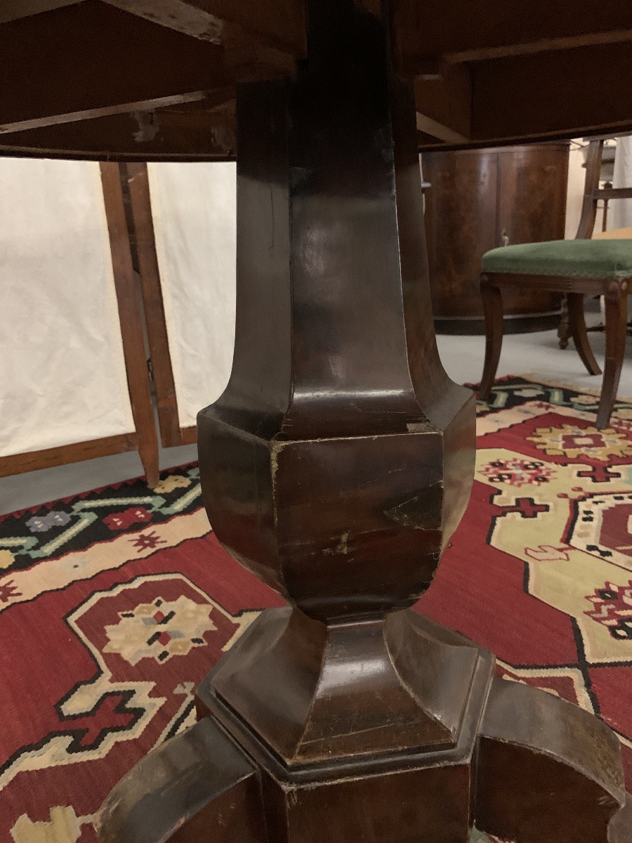 Restoration Table By Center, France 19th Century-photo-3
