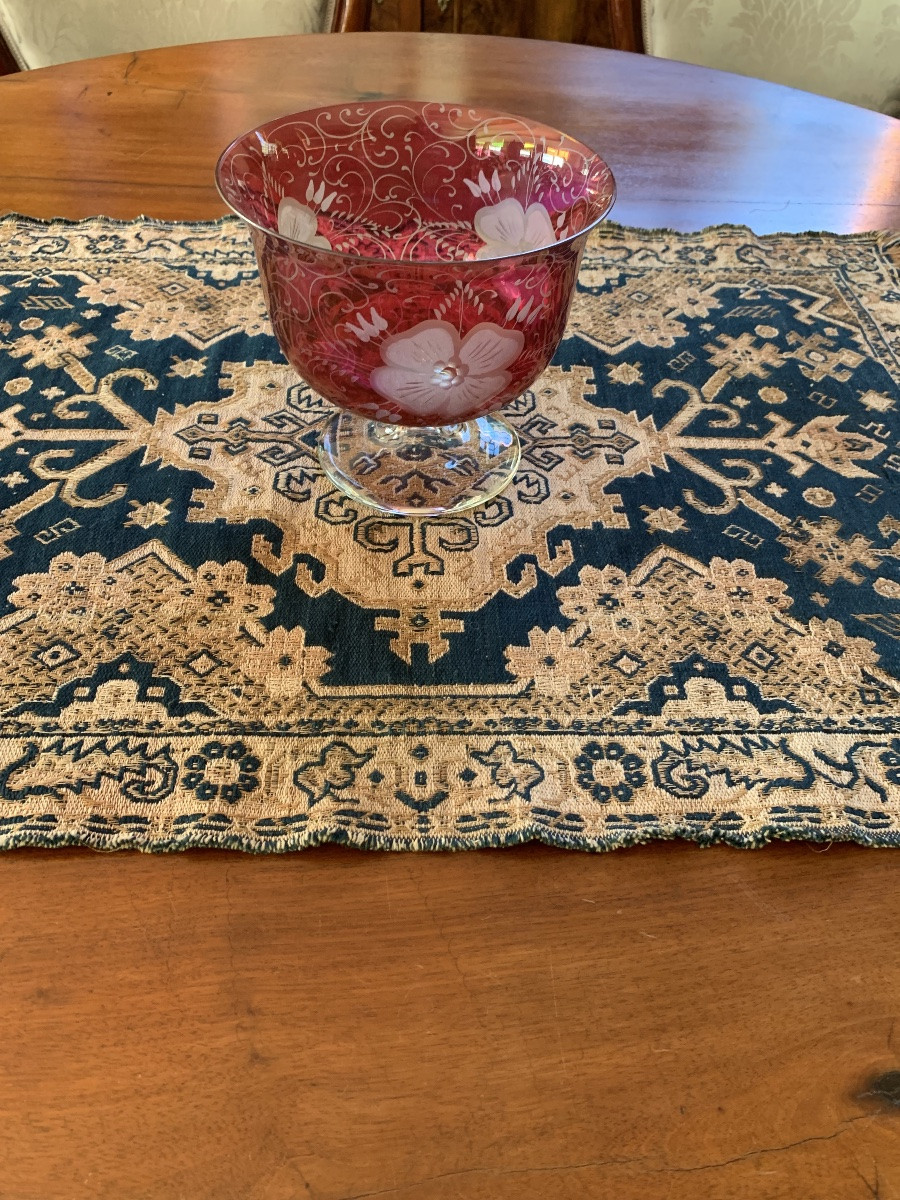 Large Bohemian Crystal Cup. -photo-2