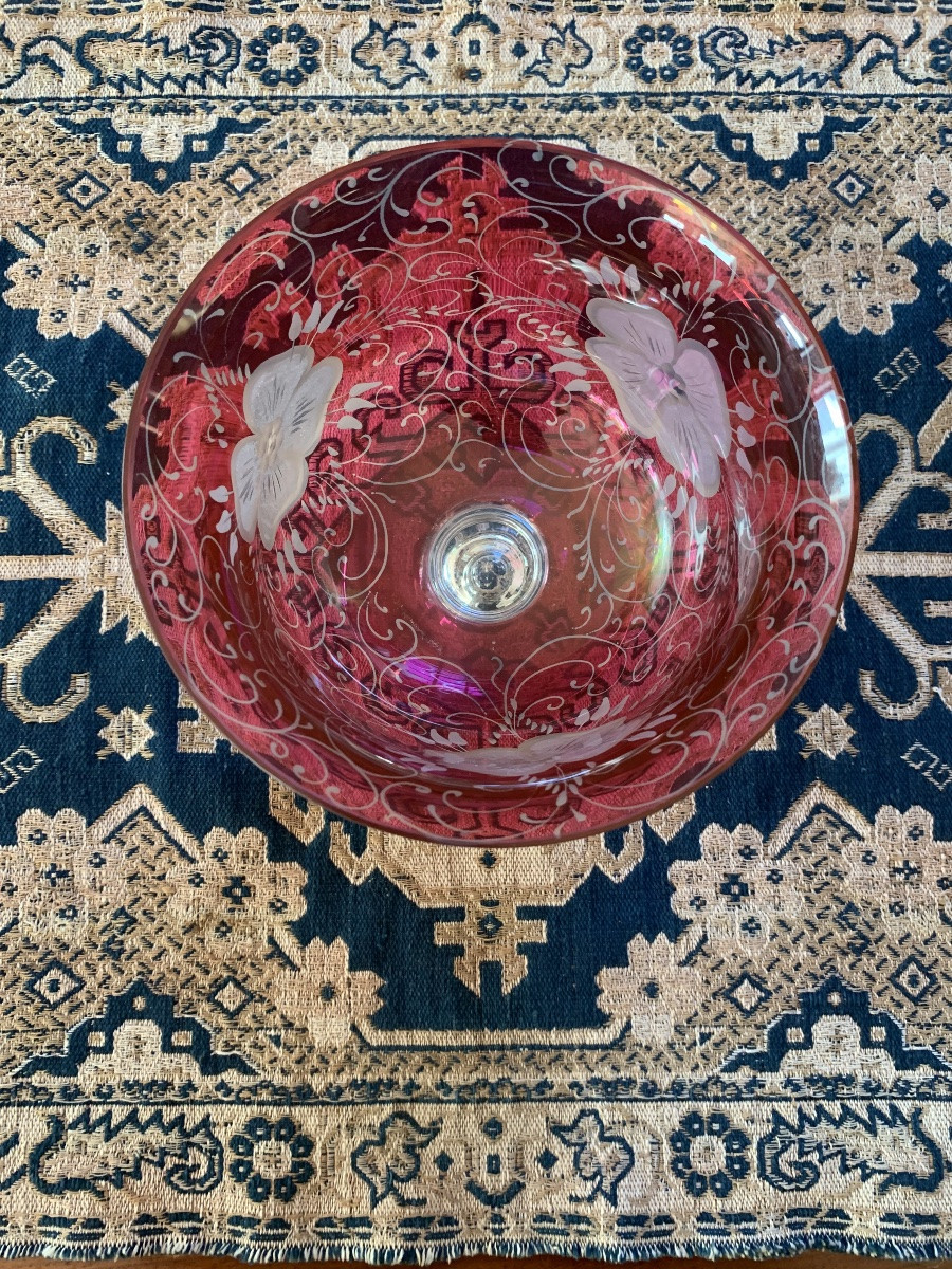 Large Bohemian Crystal Cup. -photo-3