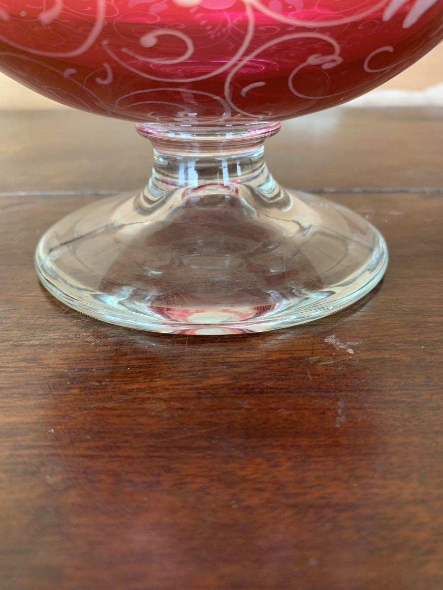 Large Bohemian Crystal Cup. -photo-1