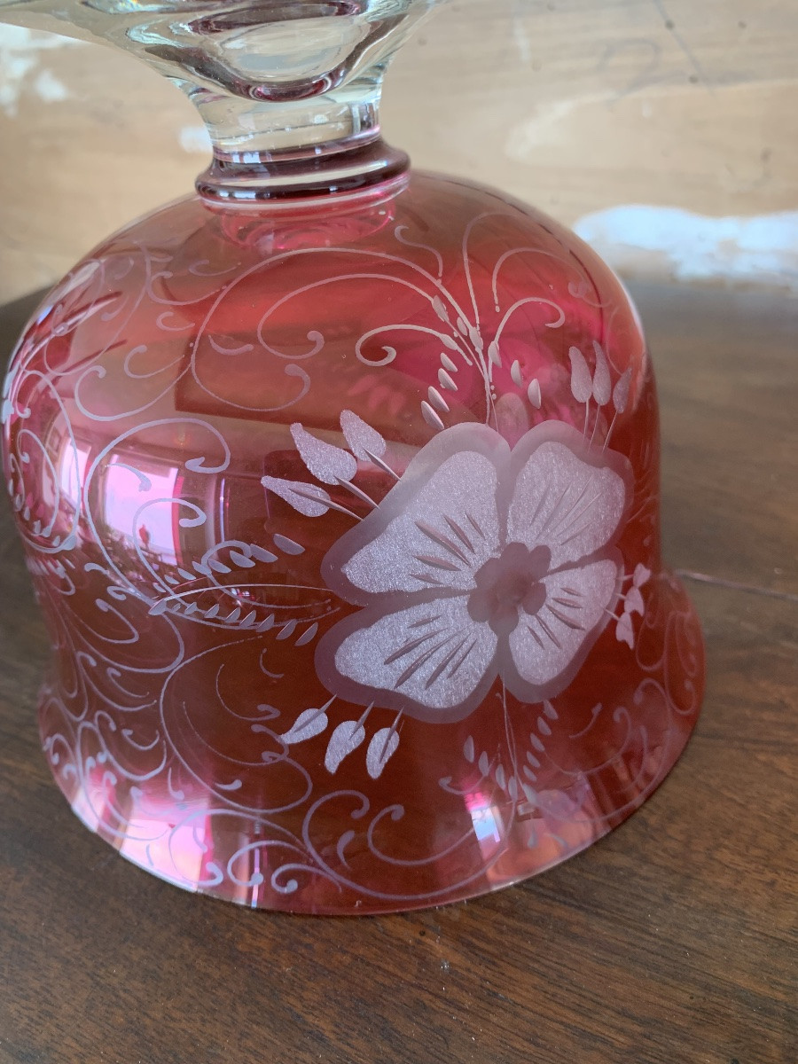 Large Bohemian Crystal Cup. -photo-3