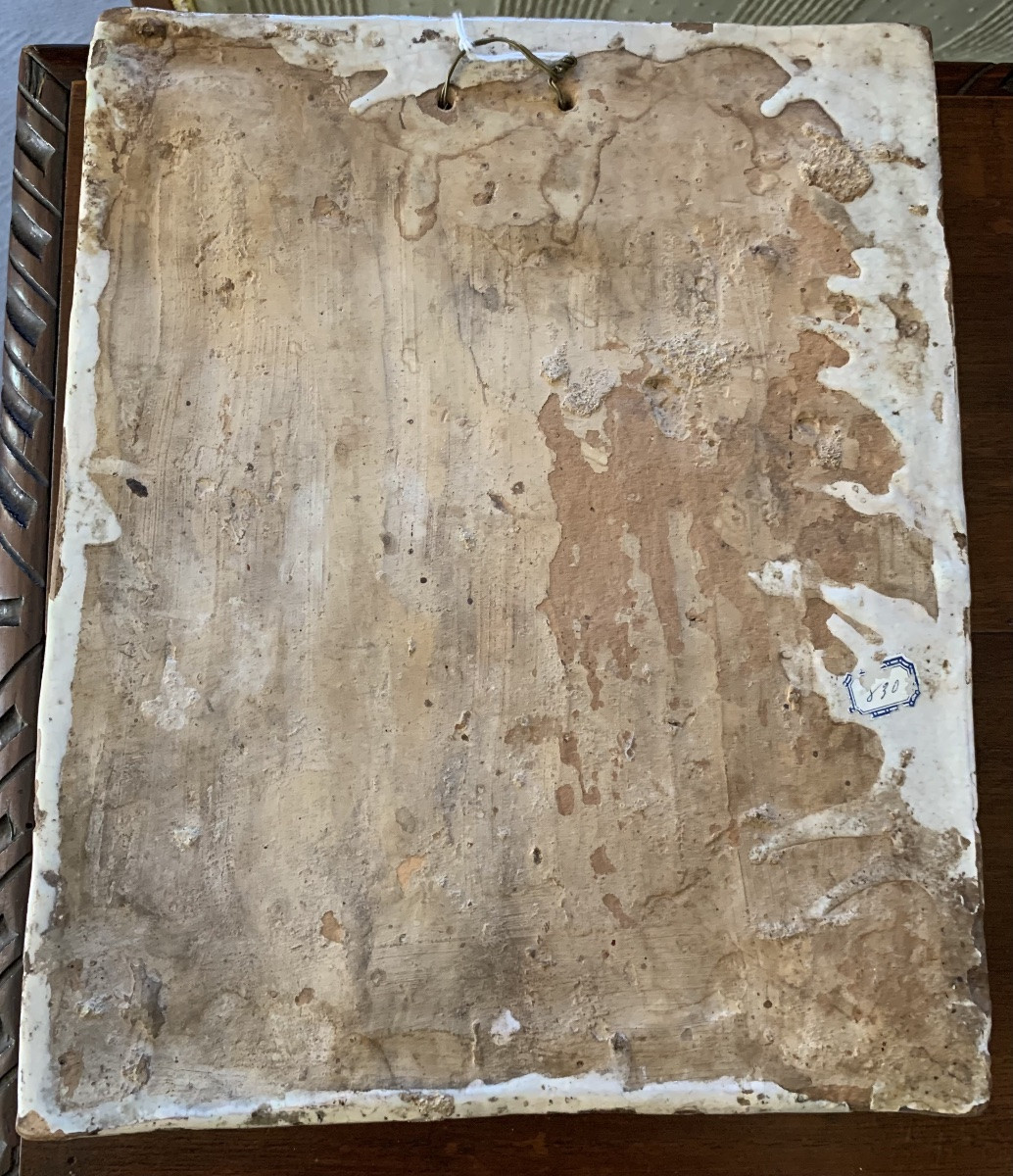 ancienne forme en majolique polychrome, Sienne, 17ème/18ème siècle-photo-3