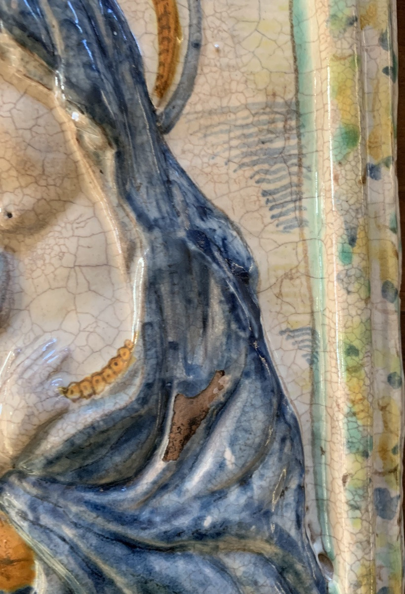 ancienne forme en majolique polychrome, Sienne, 17ème/18ème siècle-photo-7