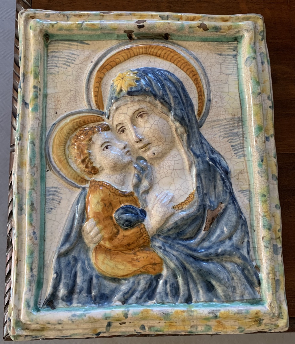 ancienne forme en majolique polychrome, Sienne, 17ème/18ème siècle