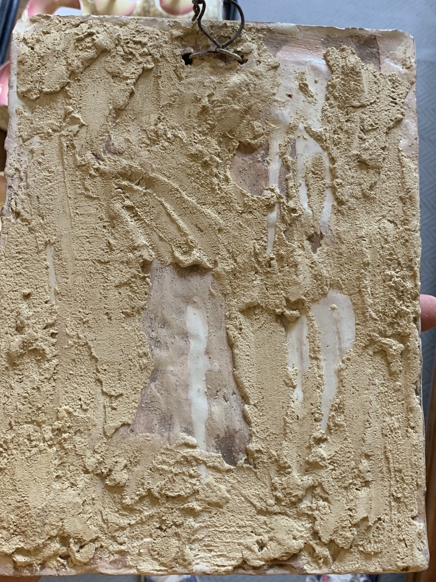 Bas-relief en majolique, zone siennoise, 18ème siècle-photo-3