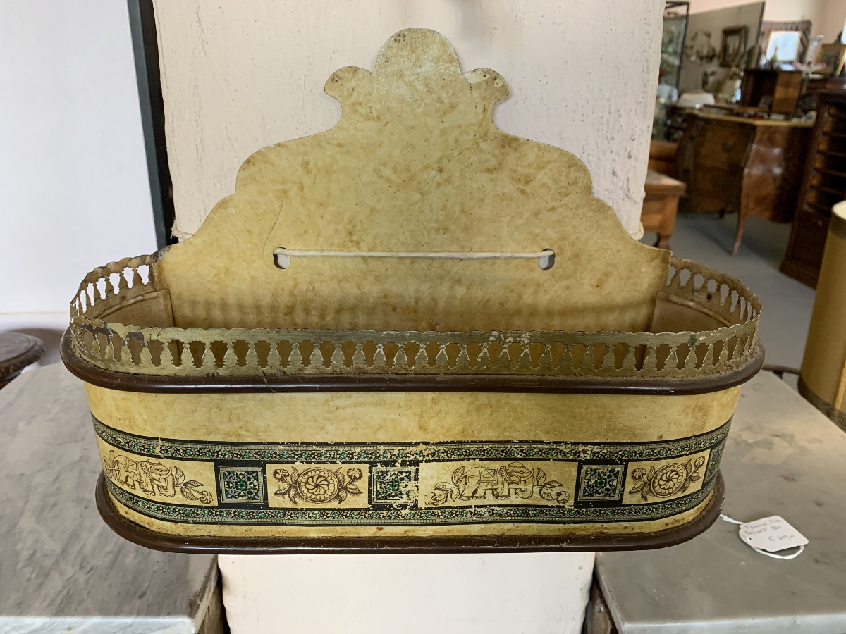 Indoor Hand Washbasin In Painted Sheet Metal. France, 19th Century-photo-3