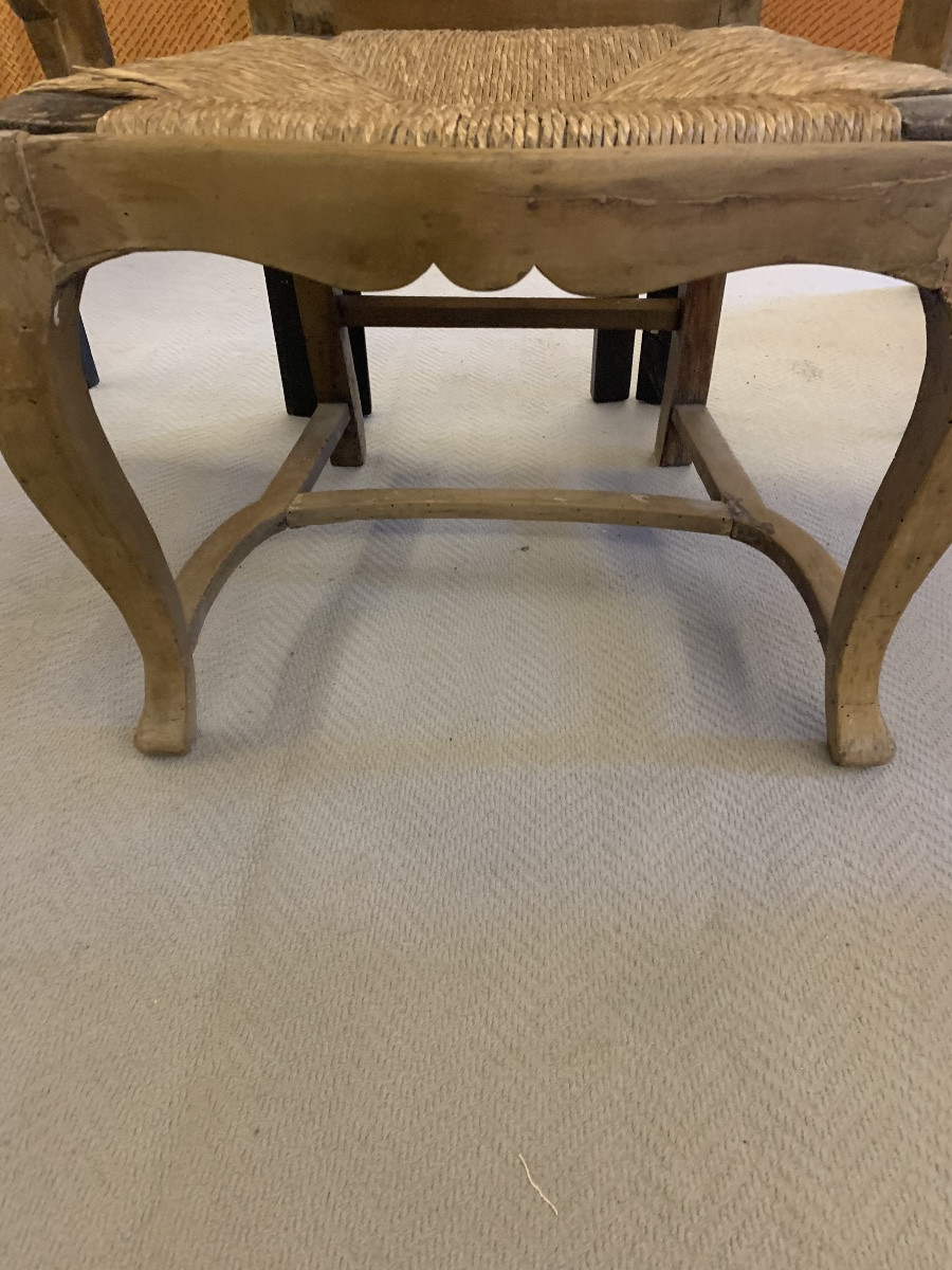 Cockpit Armchair, Louis XV, Walnut, Tuscany, 18th Century-photo-1