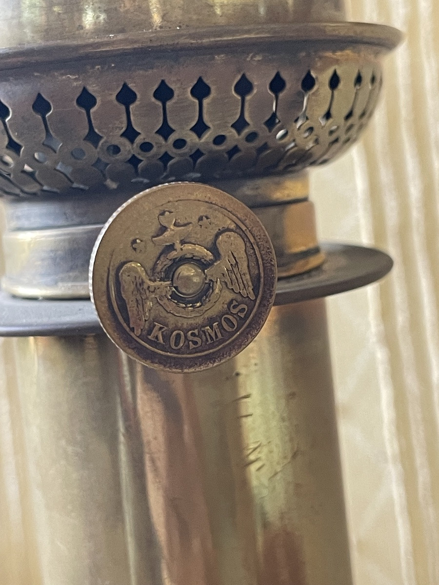 Antique Kosmos Oil Lamp, Adjustable Arm, Germany 1870/90-photo-3